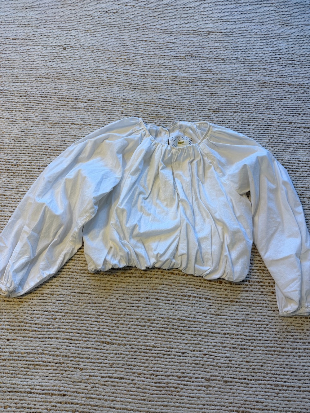 Maeve by Anthropologie White Puff Sleeve Blouse